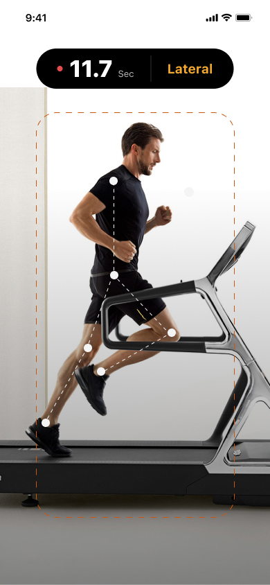 Live lateral gait analysis